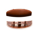 Silisto Fenster 10 Stück Silisto Wasserschlitzkappen Oval für Kunststofffenster RAL 8016 Mahagonibraun