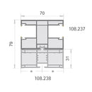 VEKA Rolladen VEKA PVC Aufbauprofil 108.238