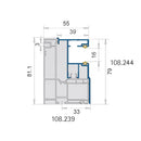 VEKA Rolladen VEKA PVC Aufbauprofil 108.239