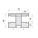 VEKA Rolladen VEKA PVC Doppelführungsschiene 108.237