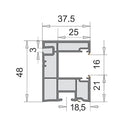 VEKA Rolladen VEKA PVC Einzelführungsschiene 108.235