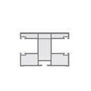 VEKA Rolladen Weiss / 100cm VEKA PVC Doppelführungsschiene 108.237