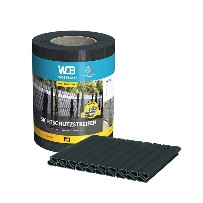 WDB Plast Garten WDB Plast Sichtschutzband PVC Basic Line 190mm