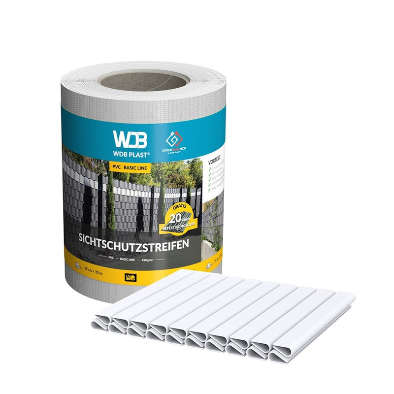 WDB Plast Sichtschutzband PVC Basic Line 190mm - Fenstergigant