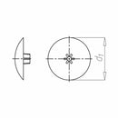 Würth Fenster Würth Abdeckkappe flach für Innensechsrund AW-Antrieb Ø15mm RAL 9010